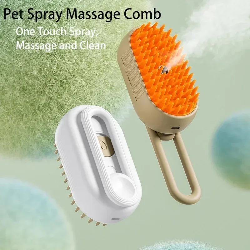 Humidifying hair removal brush