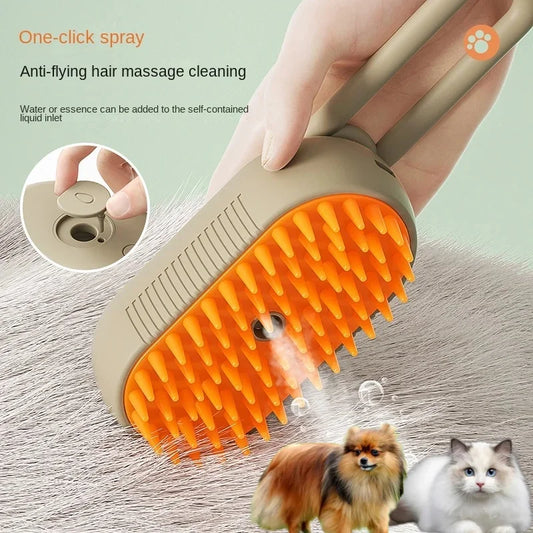 Humidifying hair removal brush