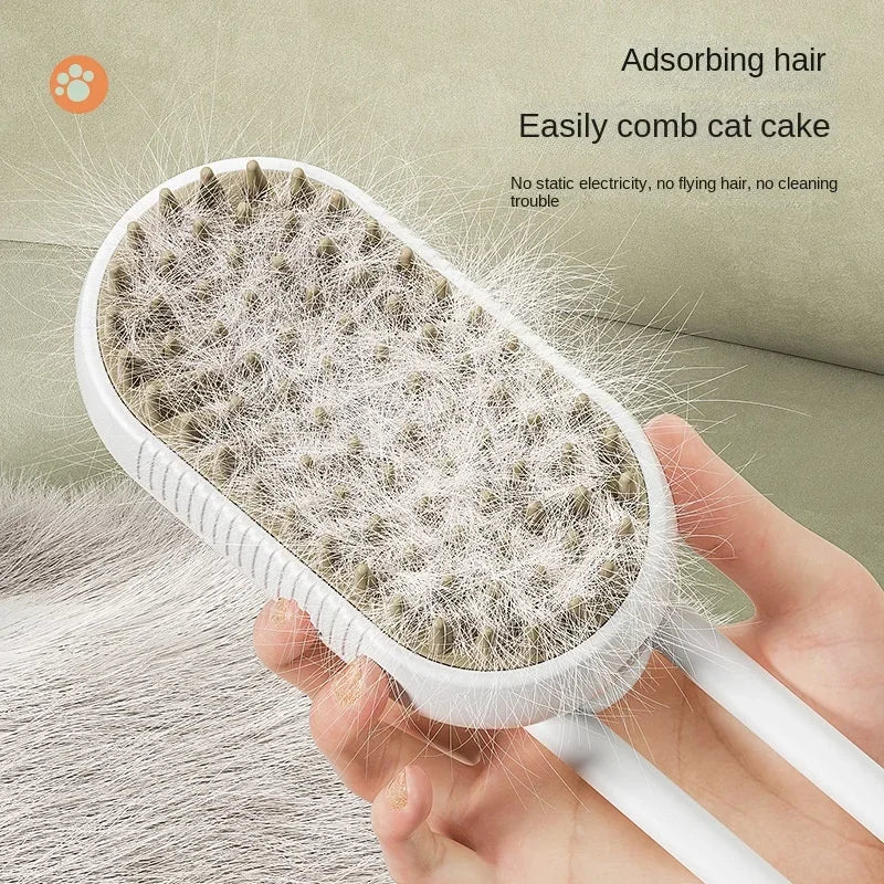 Humidifying hair removal brush