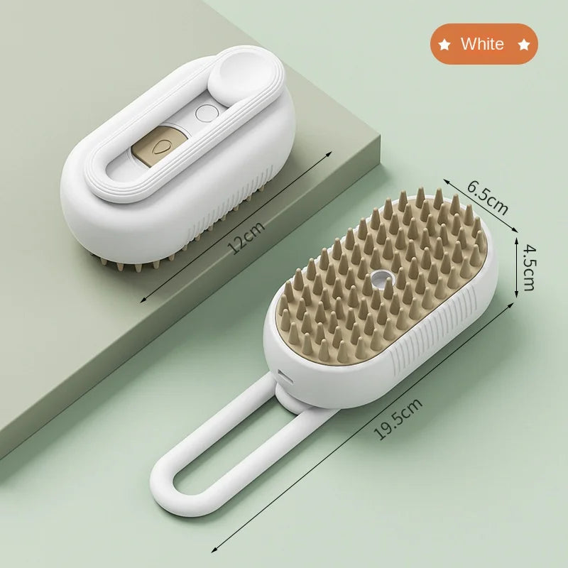 Humidifying hair removal brush